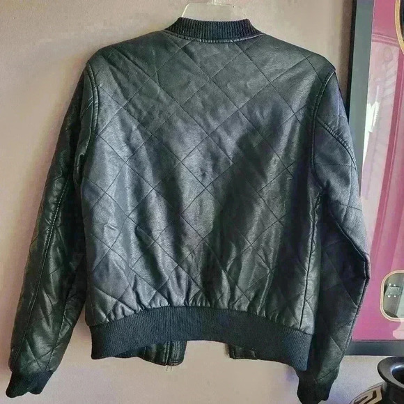 Ci Sono by Cabalini Women's Jacket Size Medium Black Full Zip Biker Jacket - Picture 2 of 11